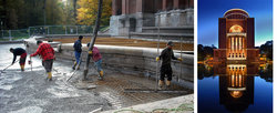 Rénovation du planétarium à Hamburg (Allemagne) avec ciment de XYPEX-ADMIX : 1.800 m² de bassin historique avec fontaine